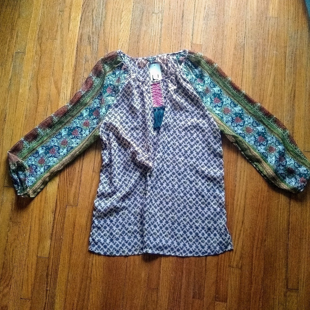 Hannah Boho blouse NWT XL
